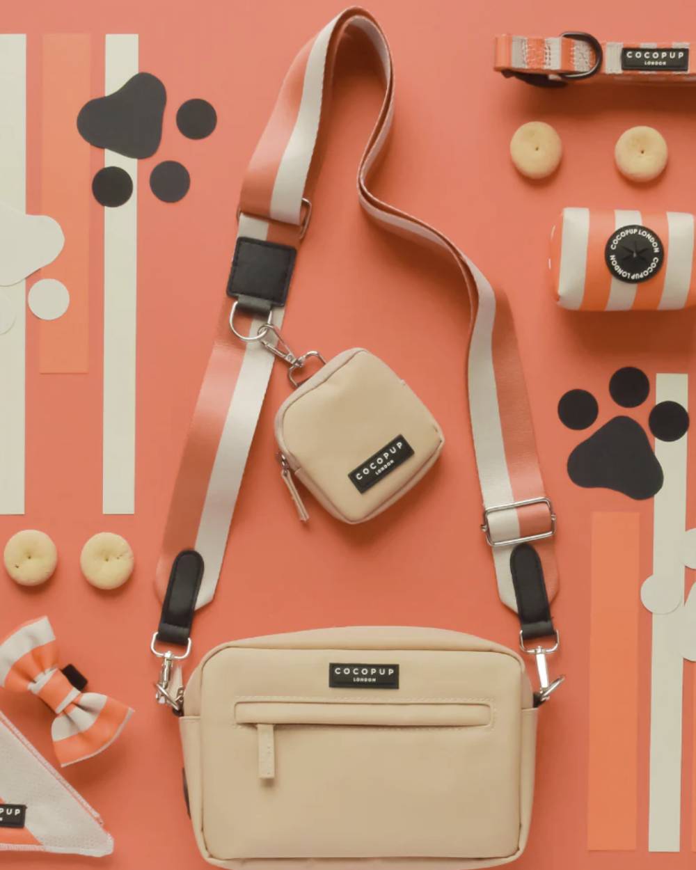 Cocopup Bag Strap Orange Stripe