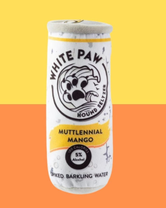 White Paw - Muttlennial Mango Squeaker Plush Dog Toy Haute Diggity Dog